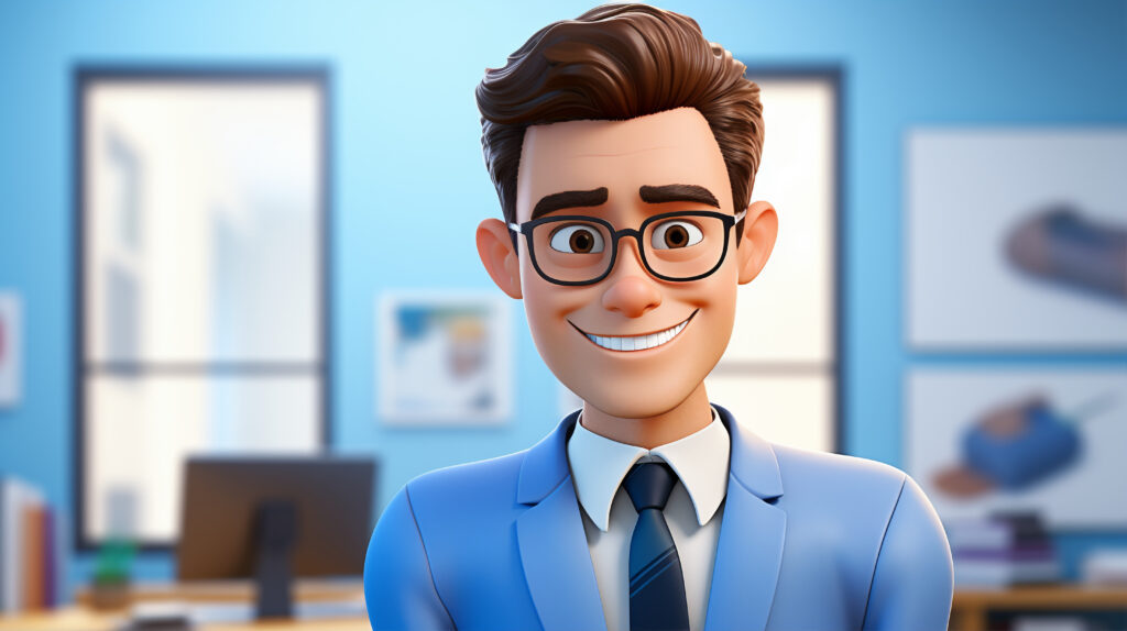 3d portrait businessman